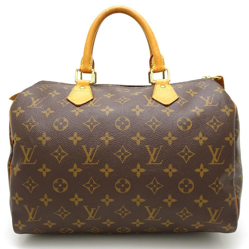 Louis Vuitton Monogram Speedy 30 Handbag Brown